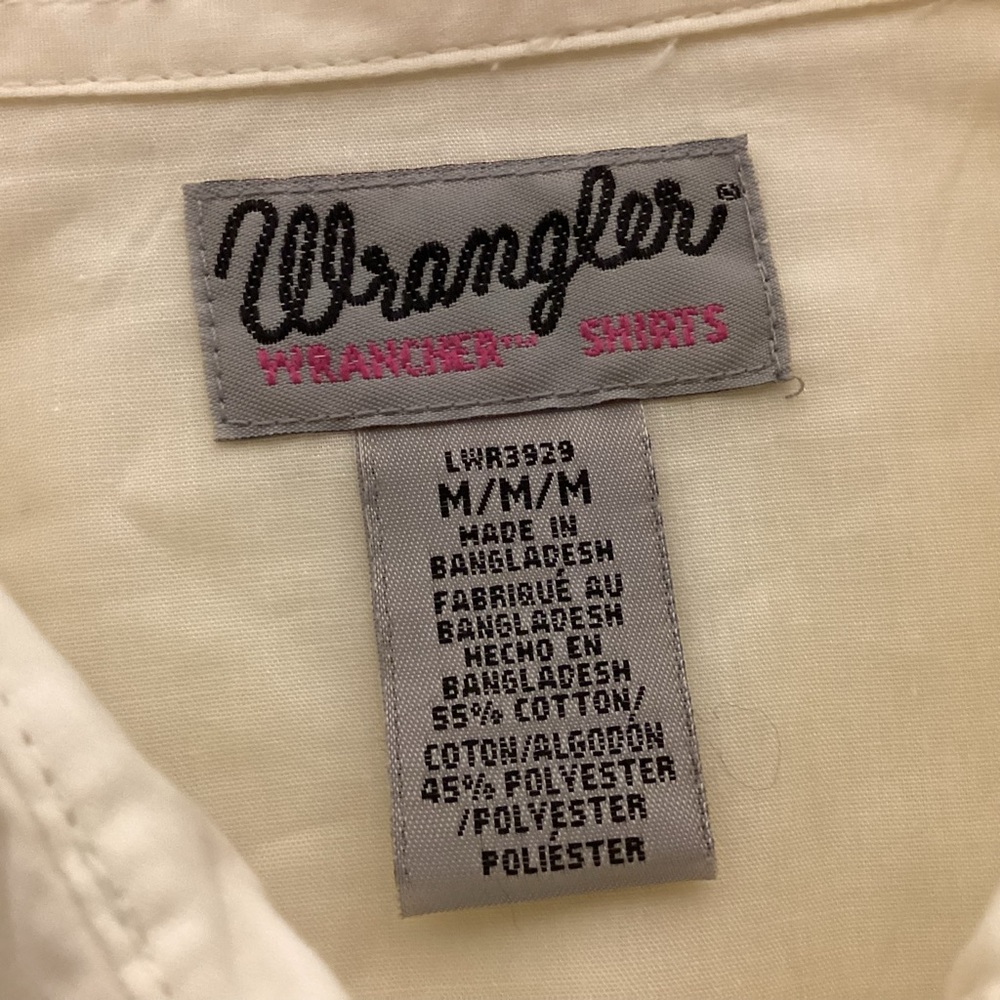 Wrangler Wrancher Embroidered Womens shirt snap button long sleeve size medium - Picture 6 of 9